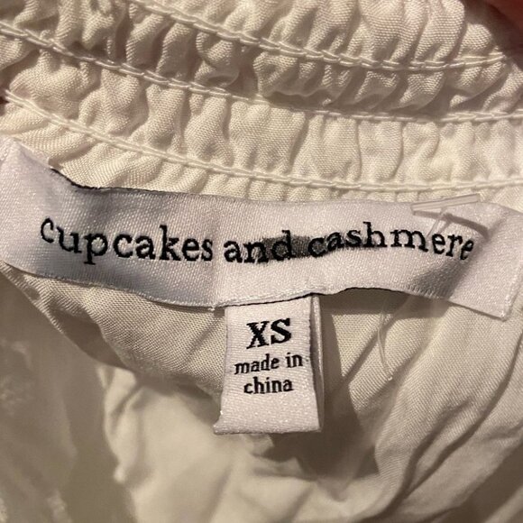 New Cupcakes Cashmere Contessa White Dress Size XS Midi Marshmallow Shopbop Boho - Picture 10 of 12